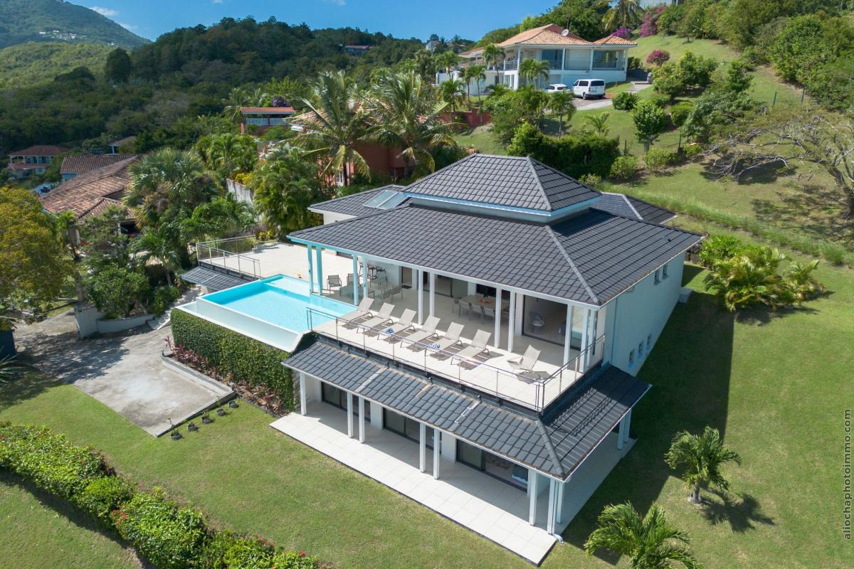 Locataion Villa Martinique -drone vue côté
